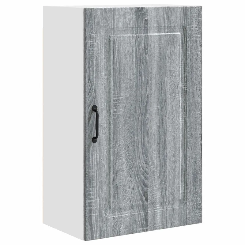 Armoire de cuisine moderne rectangle avec grand espace de rangement 50 x 31 x 80 cm en bois d'ingénierie gris sonoma 02_0053719