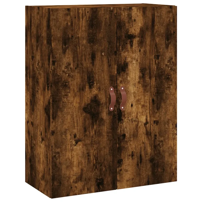Armoire murale élégante rangement pratique 69,5 x 34 x 90 cm en bois d'ingénierie chêne fumé 02_0048569