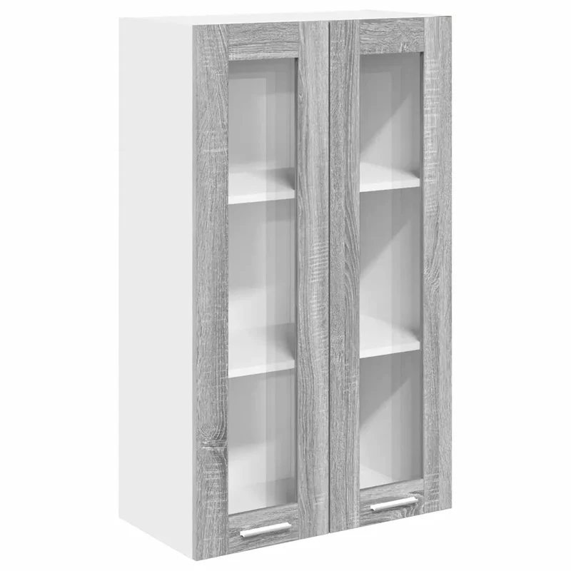Armoire suspendue moderne rangement spacieux cuisine 60 x 31 x 100 cm en bois d'ingénierie gris sonoma 02_0053430