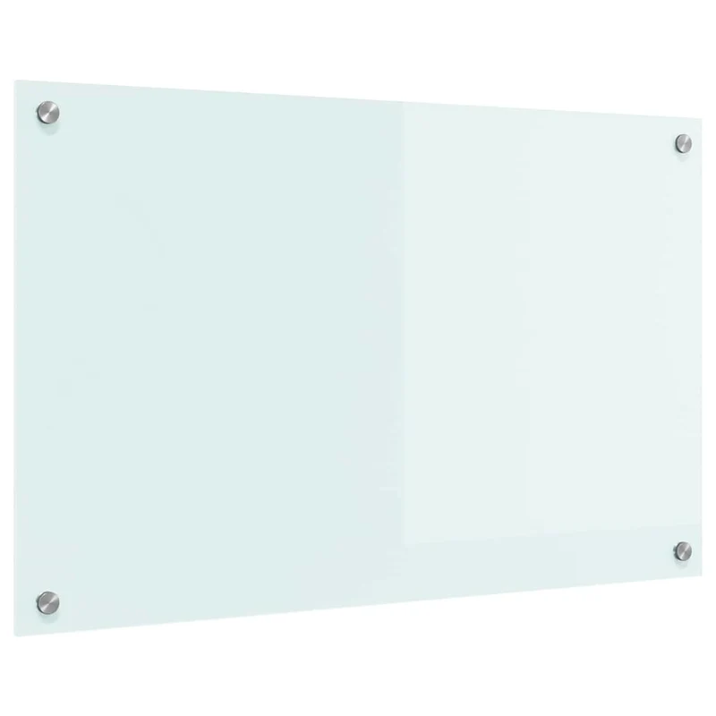 Protection de cuisine 80 x 50 cm avec résistance thermique design moderne en verre trempé blanc 02_0059101