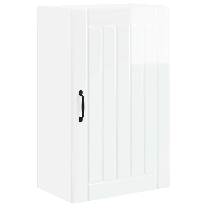 Armoire de cuisine moderne fonctionnelle rangement pratique 50 x 31 x 80 cm en bois d'ingénierie blanc brillant 02_0054056