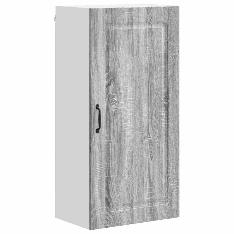 Armoire de cuisine rectangulaire moderne grand espace de stockage 50 x 31 x 100 cm en bois d'ingénierie gris sonoma 02_0053809