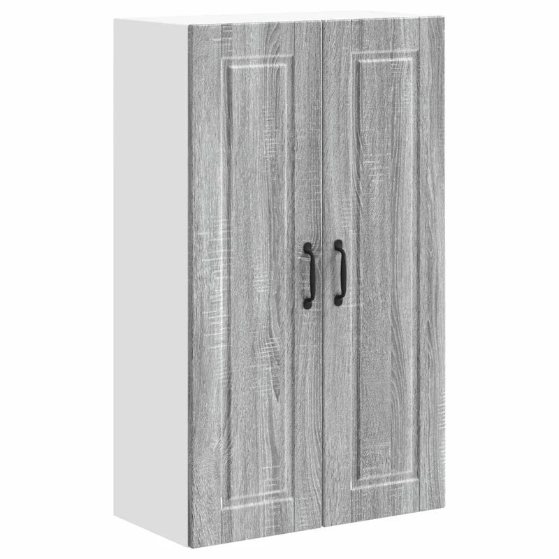 Armoire de cuisine murale moderne avec étagères rangement efficace 60 x 31 x 100 cm en bois d'ingénierie gris sonoma 02_0054481