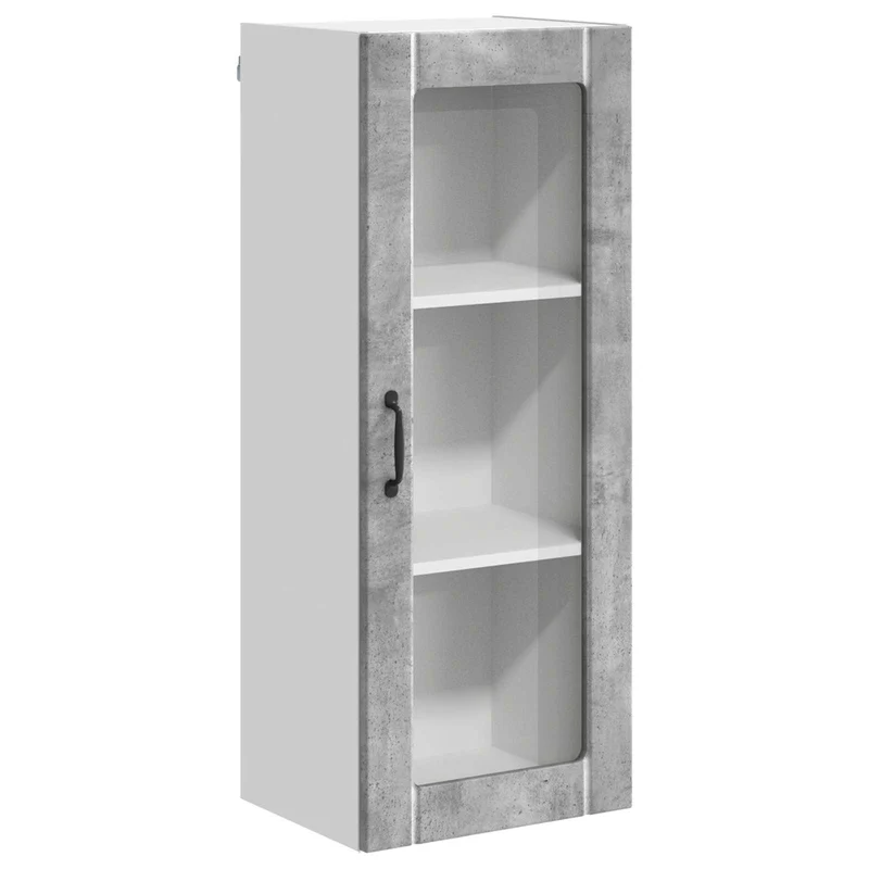 Armoire de cuisine moderne avec rangement pratique 40 x 31 x 100 cm en bois d'ingénierie gris béton 02_0054115