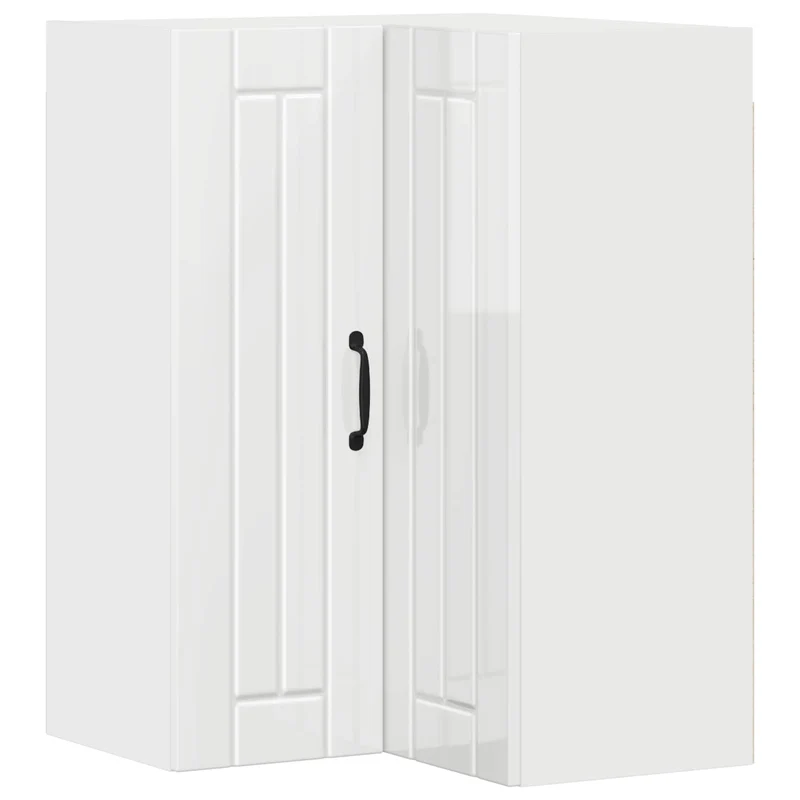 Armoire de cuisine moderne fonctionnelle 57 x 57 x 80 cm en bois d'ingénierie blanc brillant 02_0054096