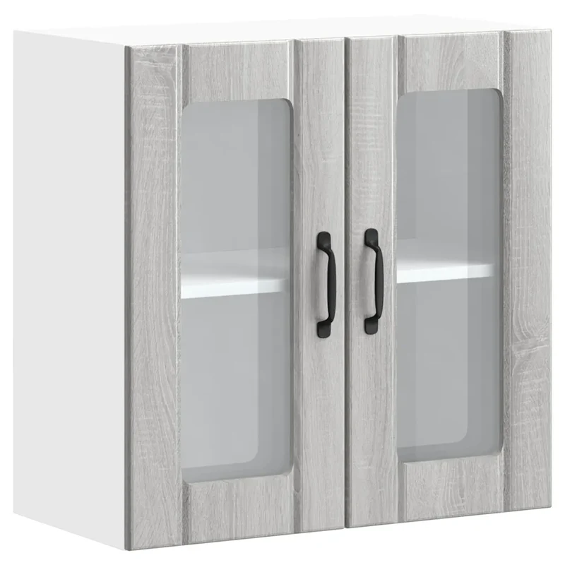 Armoire murale de cuisine rangement grande capacité 60 x 31 x 60 cm en bois d'ingénierie sonoma gris 02_0050228
