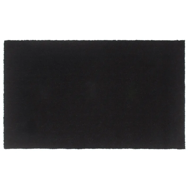 Tapis de porte touffeté 90 x 150 cm antidérapant intérieur extérieur ambiance cosy en fibre de coco noir 02_0046165