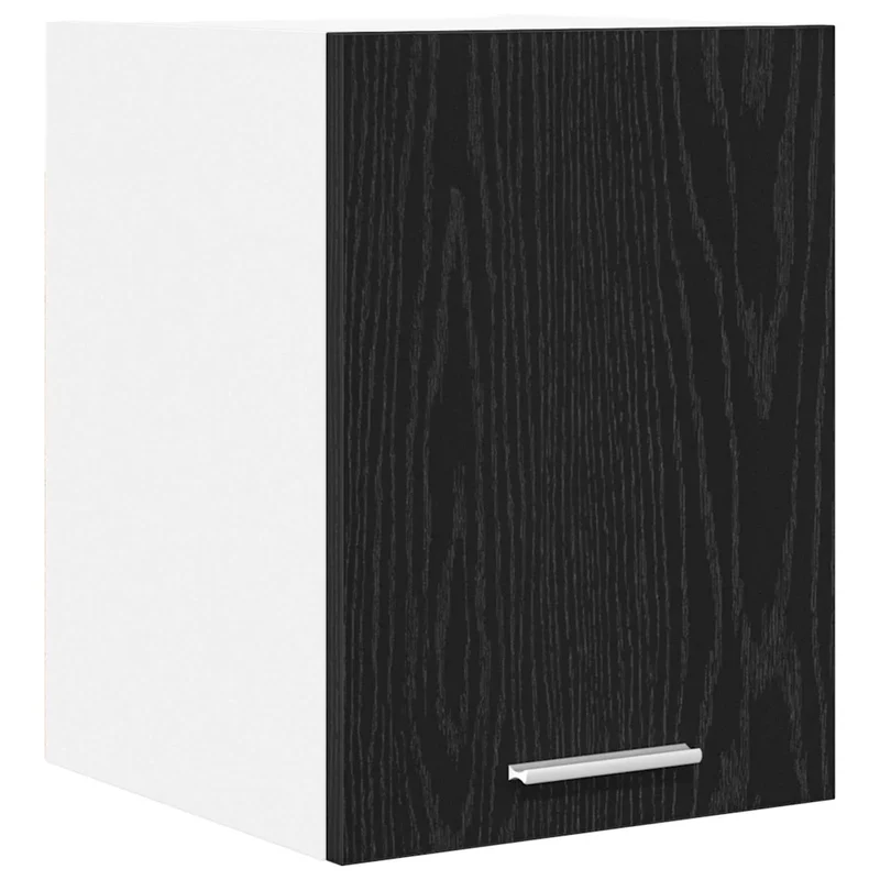 Armoire suspendue rectangulaire moderne rangement spacieux cuisine 30 x 31 x 40 cm en bois d'ingénierie noir 02_0053163