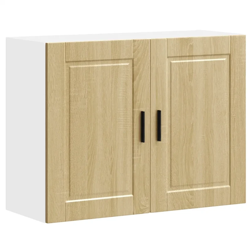 Armoire murale de cuisine moderne polyvalente 80 x 31 x 60 cm rangement organisé en bois d'ingénierie chêne sonoma 02_0050375