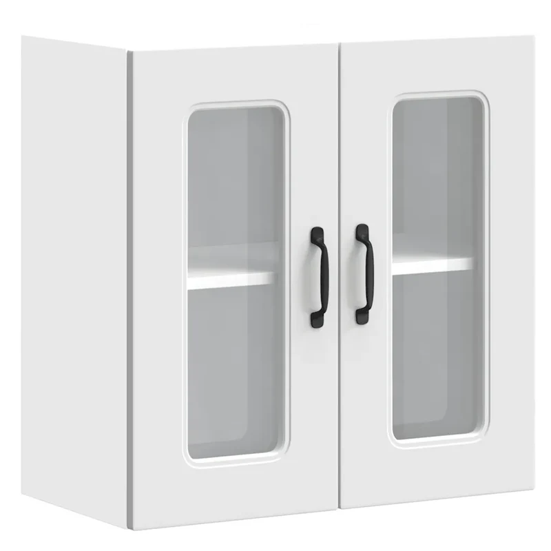Armoire murale de cuisine pratique moderne 60 x 31 x 60 cm pour rangement optimisé en bois blanc 02_0050042