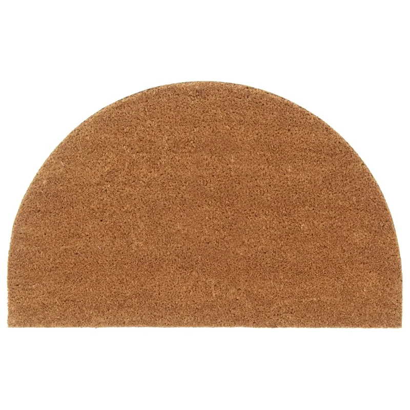 Tapis de porte naturel demi-rond 50 x 80 cm support antidérapant durable extérieur en fibre de coco naturel 02_0046153
