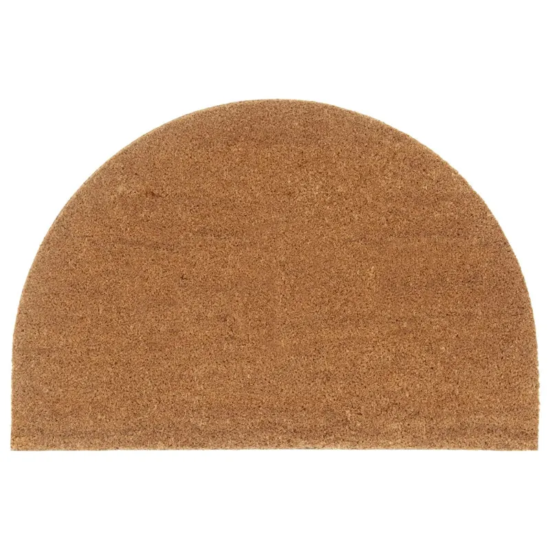 Tapis de porte demi-rond 60 x 90 cm antidérapant durable extérieur intérieur en fibre de coco naturel 02_0046155
