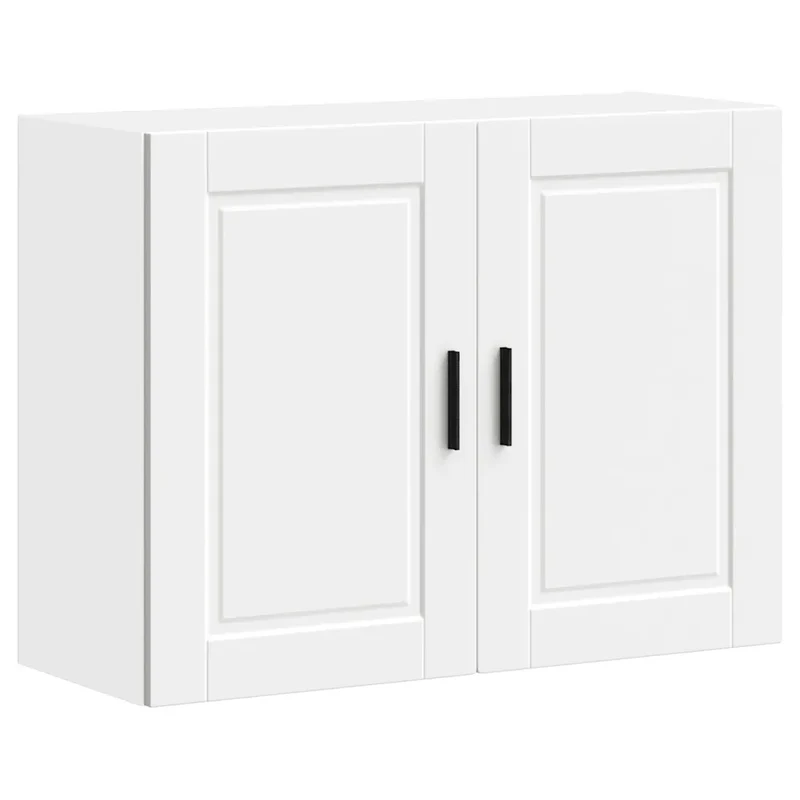 Armoire murale de cuisine moderne rangement efficace 80 x 31 x 60 cm en bois d'ingénierie blanc 02_0050372