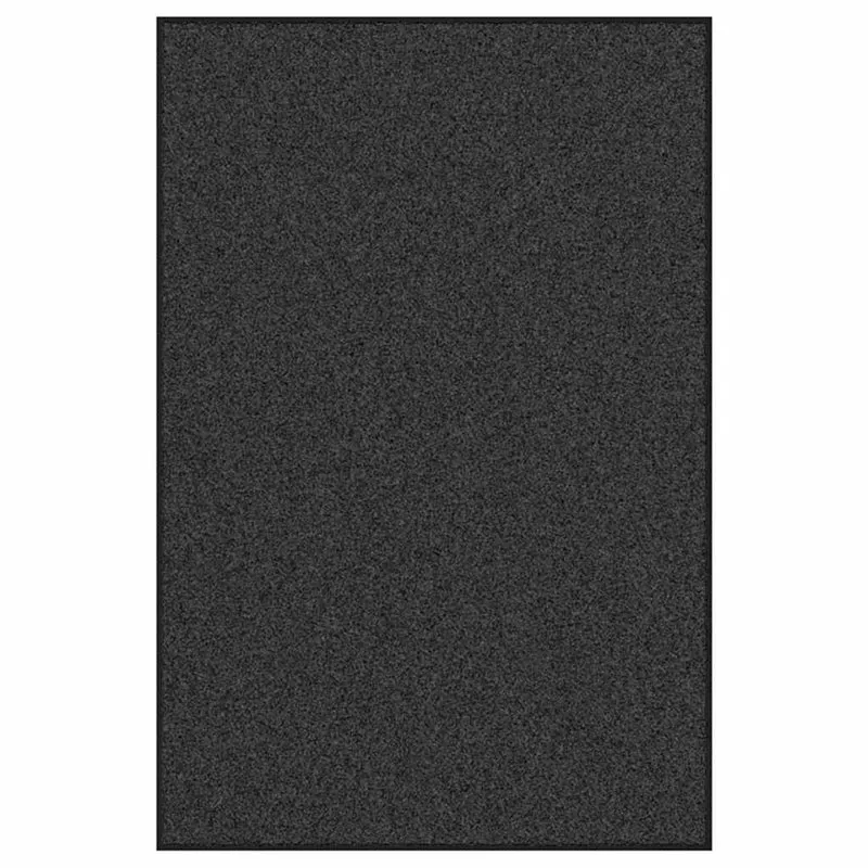 Tapis d'entrée rectangulaire moderne 120 x 180 cm usage intérieur design écolo en polyamide noir 02_0057967