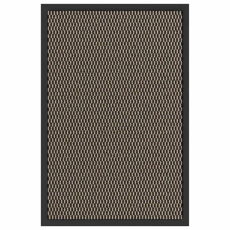 Paillasson antidérapant flexible intérieur extérieur 40 x 60 cm en polypropylène marron 02_0058126