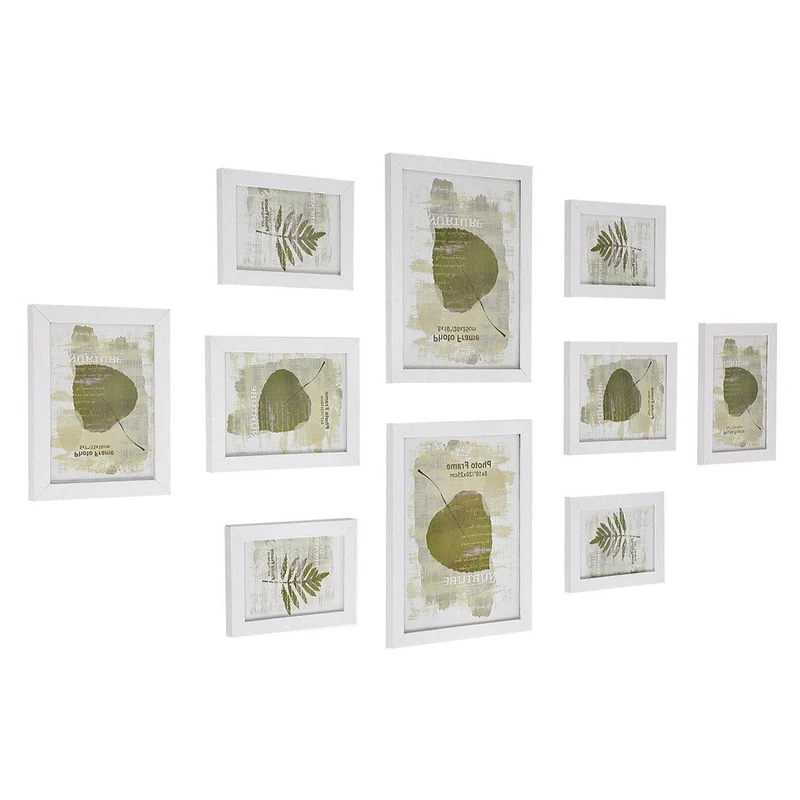 Cadres photo set de 10 - deux 20 x 25 cm po quatre 13 x 18 cm po quatre 10 x 15 cm po cadres photo collage blanc mdf 12_0002582