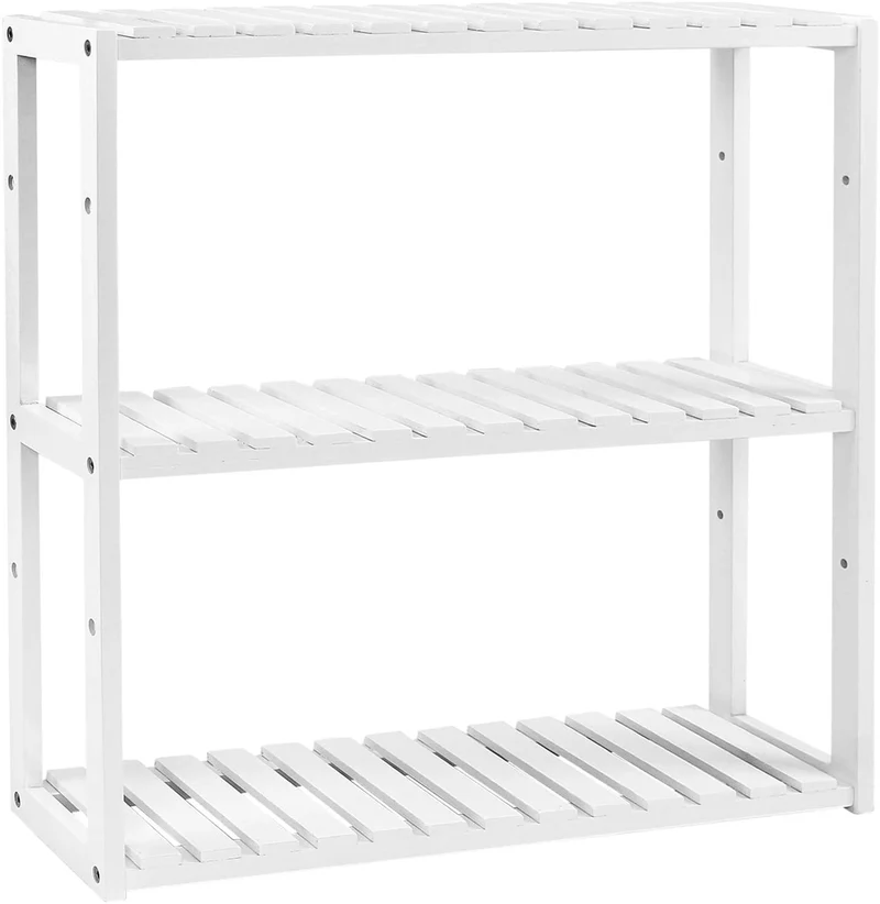 Étagère ajustable bambou salle de bain cuisine blanc 12_0000538