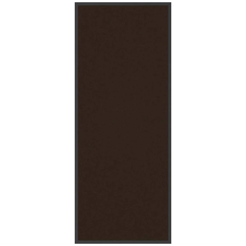 Paillasson marron 60 x 150 cm antidérapant flexible facile à nettoyer entrée en PP marron 02_0058171