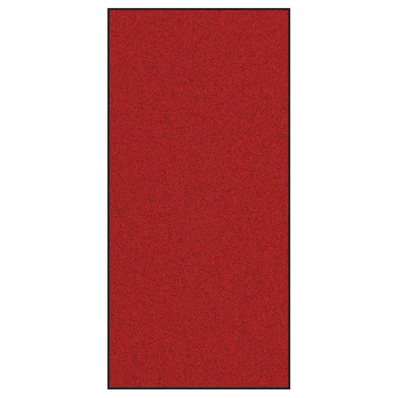 Tapis d'entrée rectangulaire moderne 120 x 250 cm capacité anti-salissure style élégant en polyamide rouge 02_0057994