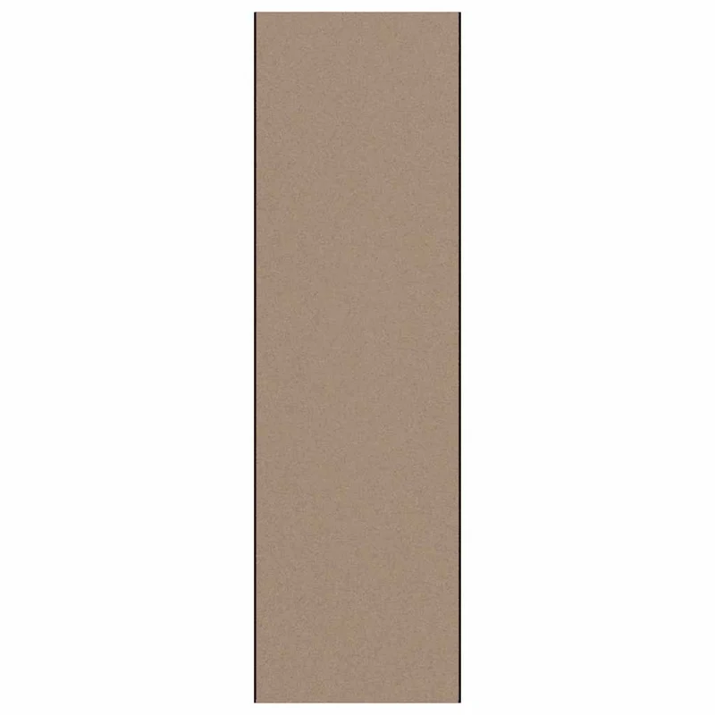 Tapis d'entrée rectangulaire moderne 120 x 400 cm design minimaliste intérieur en polyamide beige 02_0057990