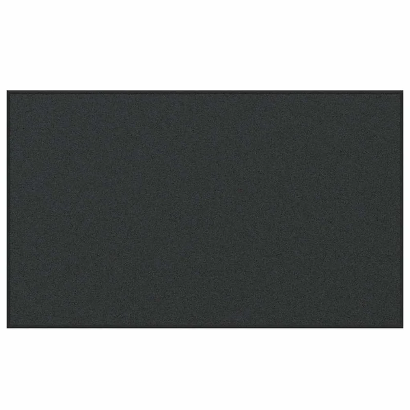Tapis d'entrée rectangulaire moderne antidérapant intérieur 90 x 150 cm en polyamide noir 02_0057960
