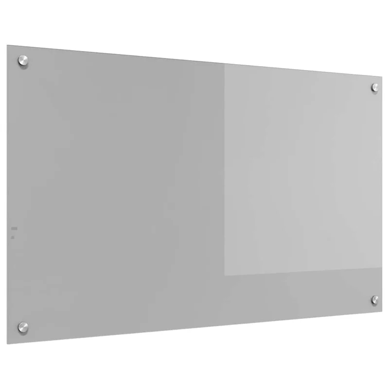 Dosseret de cuisine moderne 100 x 60 cm en verre trempé gris clair durable et facile à nettoyer 02_0058446