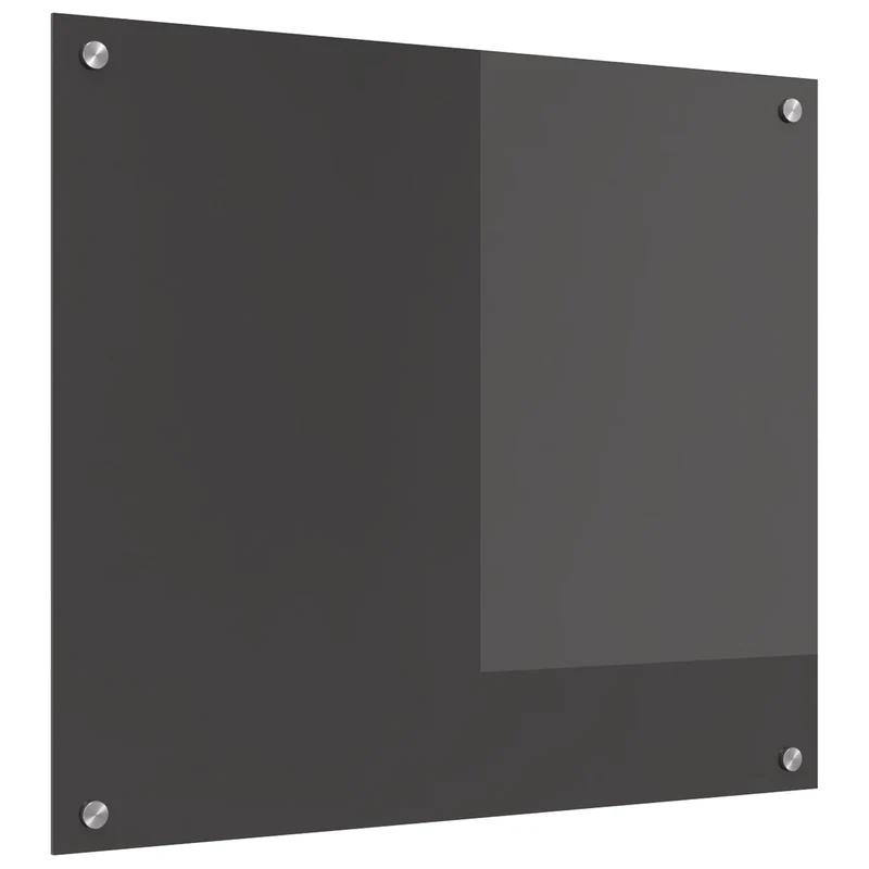Dosseret de cuisine moderne 70 x 60 cm design épuré à installation facile en verre trempé gris foncé 02_0058449