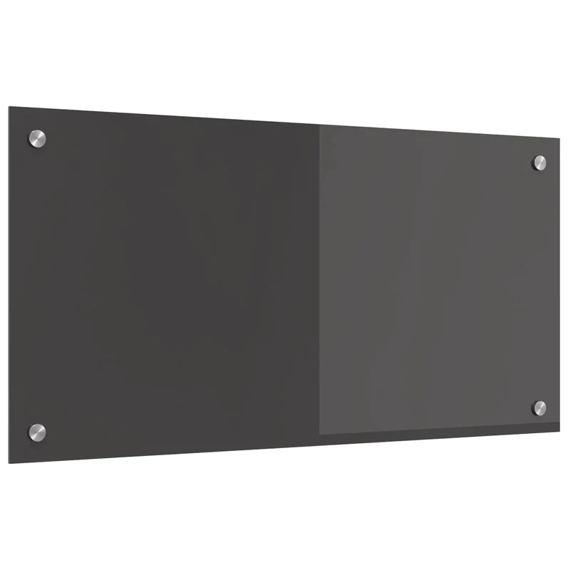 Dosseret de cuisine moderne 80 x 40 cm durable avec installation facile en verre trempé gris foncé 02_0058450
