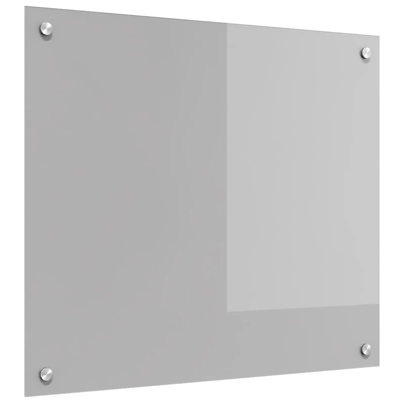 Dosseret de cuisine moderne 70 x 60 cm durable résistant à la chaleur design épuré en verre trempé gris clair 02_0058440