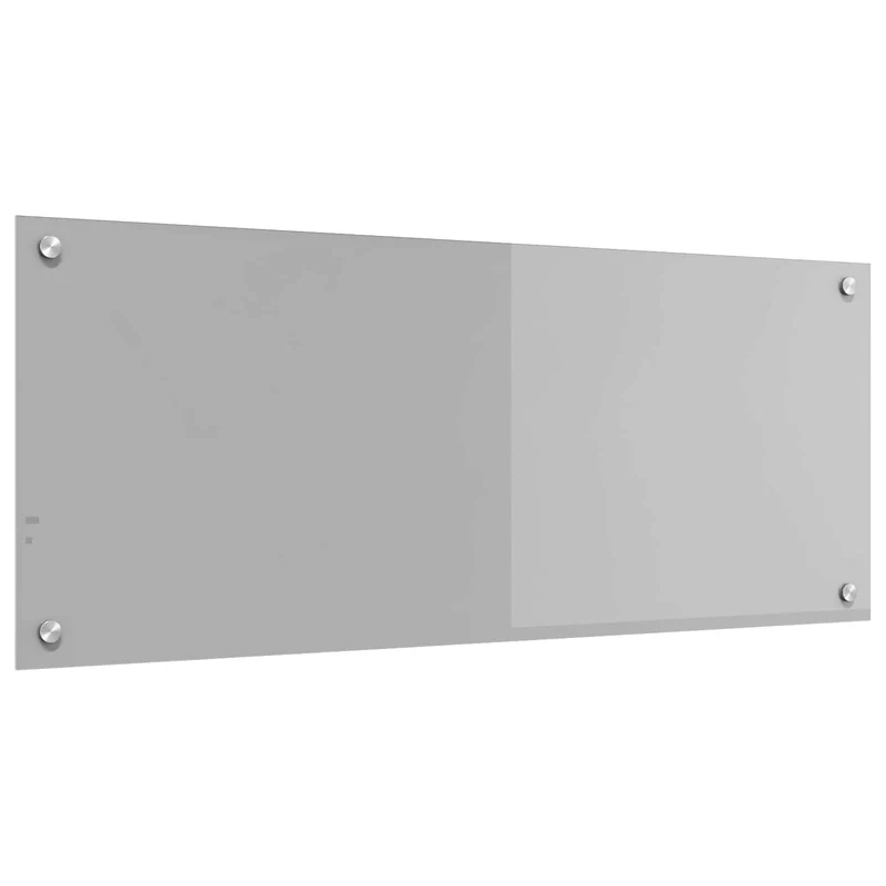 Dosseret de cuisine moderne épuré 100 x 40 cm durable résistant chaleur design en verre trempé gris clair 02_0058444