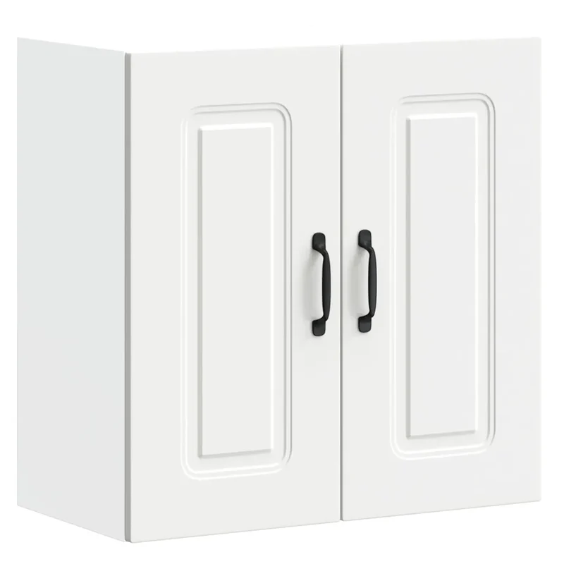 Armoire murale de cuisine Kalmar 60 x 31 x 60 cm rangement pratique polyvalente moderne en bois d'ingénierie blanc 02_0049982
