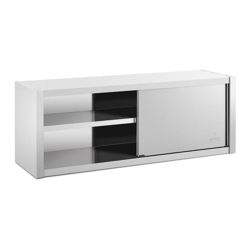 Armoire murale haute de cuisine placard rangement professionnelle - 160 x 45 cm acier inoxydable 14_0000469