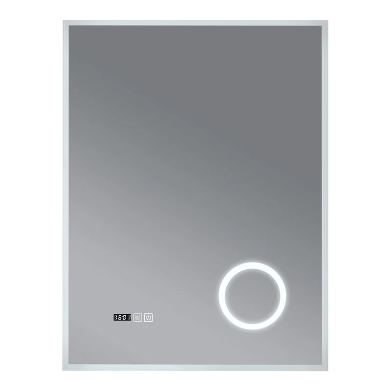 Miroir décoration moderne design LED pour salle de bain 80 x 60 cm blanc 03_0010160