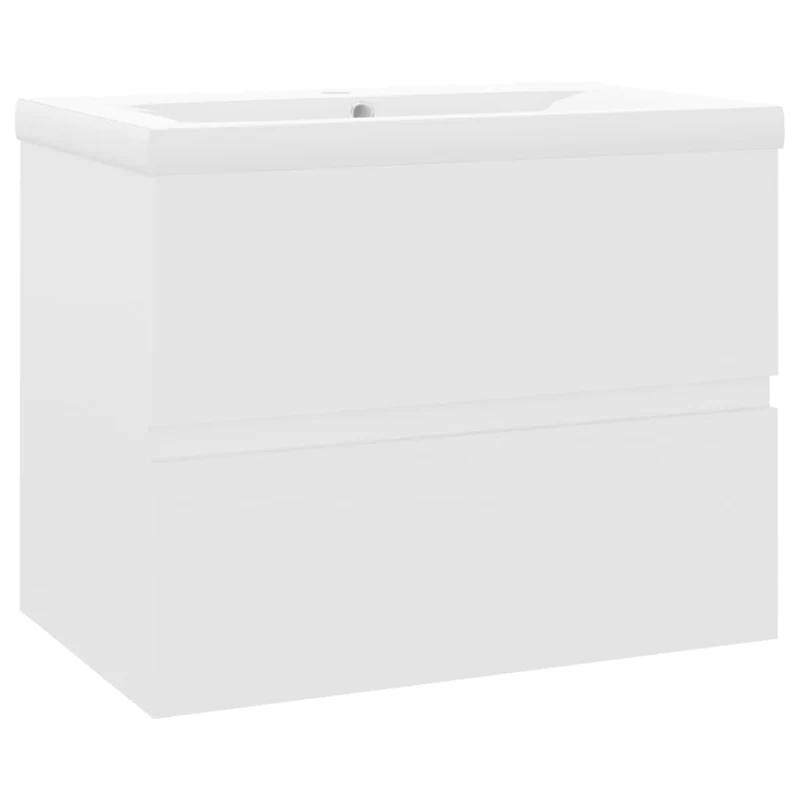 Armoire d'évier avec lavabo intégré 60 x 38,5 x 45 cm aggloméré blanc 02_0006427