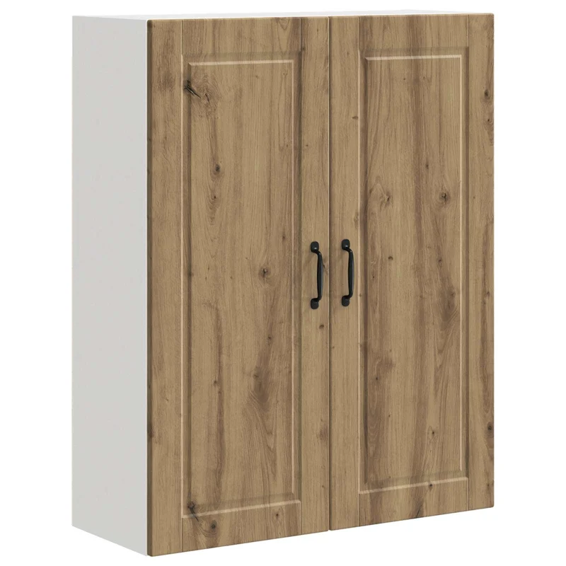 Armoire murale de cuisine moderne avec étagères 80 x 31 x 100 cm rangement pratique déco intérieure en bois chêne artisanal 02_0054493