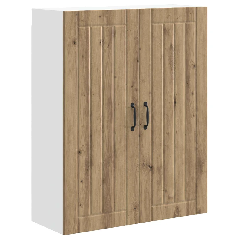 Armoire de cuisine moderne rangement pratique 80 x 31 x 100 cm en bois d'ingénierie chêne artisanal 02_0054170