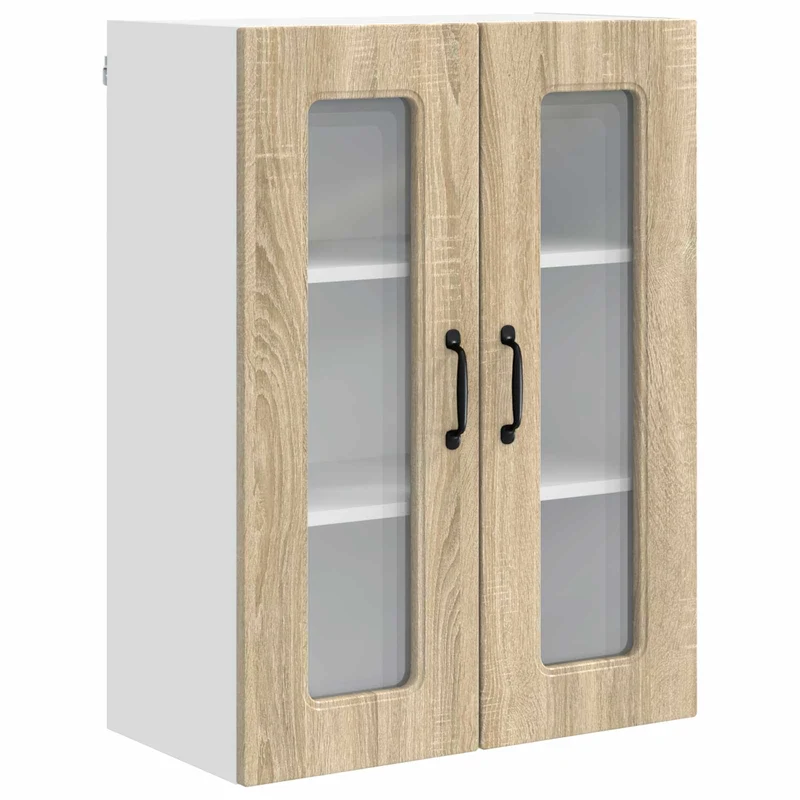 Armoire de cuisine moderne rectangulaire 60 x 31 x 80 cm grand espace de rangement design en bois d'ingénierie chêne sonoma 02_0053765
