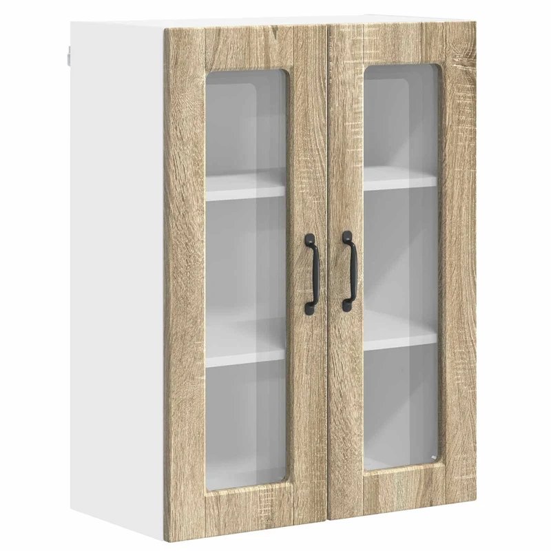 Armoire de cuisine murale moderne avec étagères 60 x 31 x 80 cm en bois d'ingénierie chêne sonoma 02_0054430
