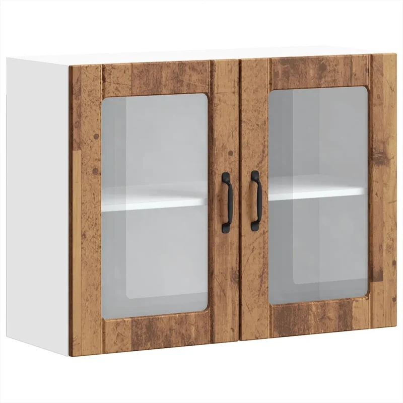 Armoire murale de cuisine design moderne 80 x 31 x 60 cm rangement pratique en bois vieux bois 02_0050200