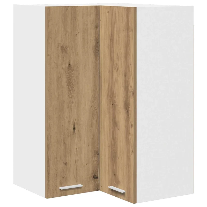Armoire suspendue moderne design fonctionnel cuisine 57 x 57 x 80 cm en bois d'ingénierie blanc 02_0053336