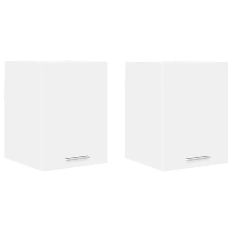 Lot de 2 armoires suspendues modernes blanc 30 x 31 x 40 cm grand espace de stockage durable en bois d'ingénierie 02_0053162