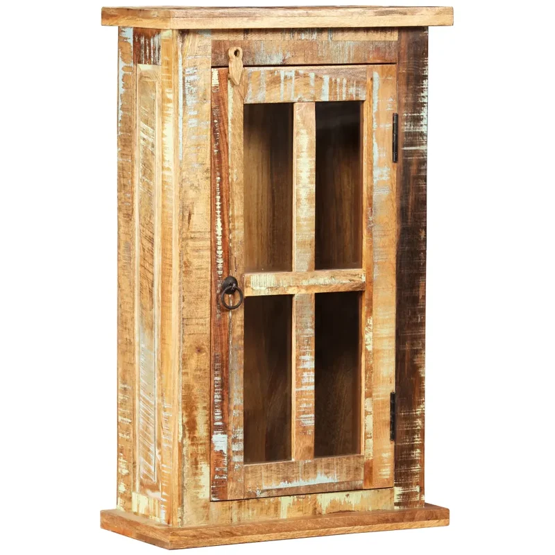 Armoire murale vintage espace de rangement 44 x 21 x 72 cm finition mate en bois massif 02_0046292