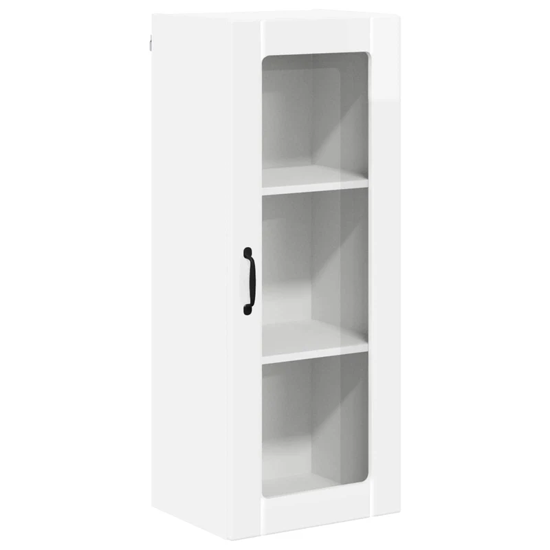 Armoire de cuisine moderne pratique rectangulaire 40 x 31 x 100 cm en bois d'ingénierie blanc brillant 02_0054116