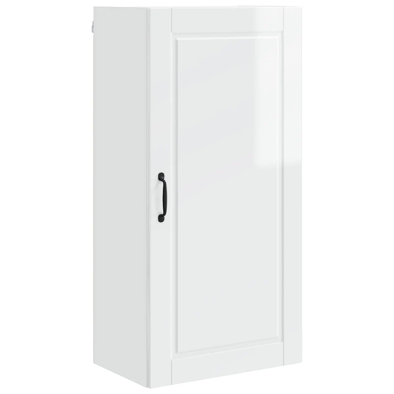 Armoire murale de cuisine moderne 50 x 31 x 100 cm rangement pratique style élégant en bois d'ingénierie blanc brillant 02_0054469