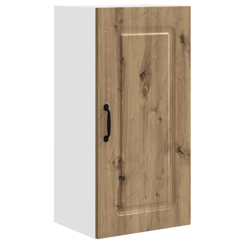 Armoire de cuisine rectangulaire moderne rangement grand espace 40 x 31 x 80 cm en bois d'ingénierie chêne artisanal 02_0053712