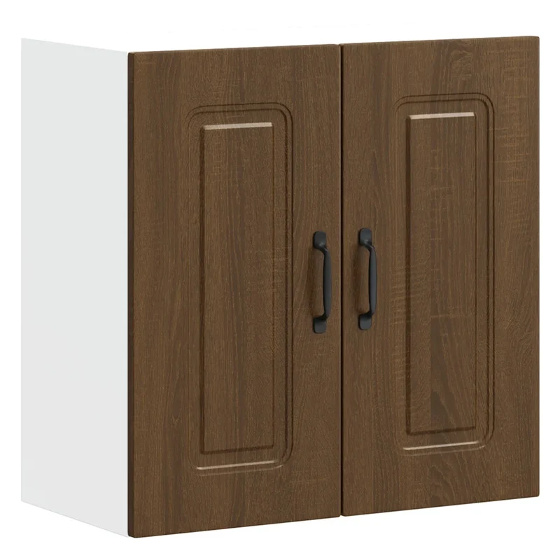 Armoire murale de cuisine Kalmar 60 x 31 x 60 cm grand espace de rangement design moderne en bois d'ingénierie chêne marron 02_0049989