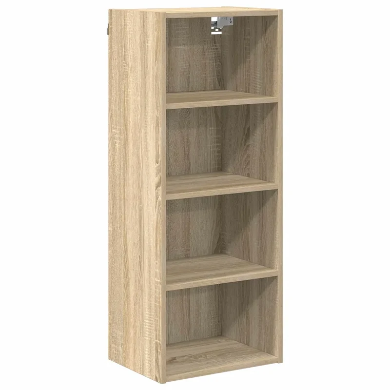 Armoire suspendue moderne design épuré rangement efficace 40 x 29,5 x 100 cm en bois d'ingénierie chêne sonoma 02_0053507