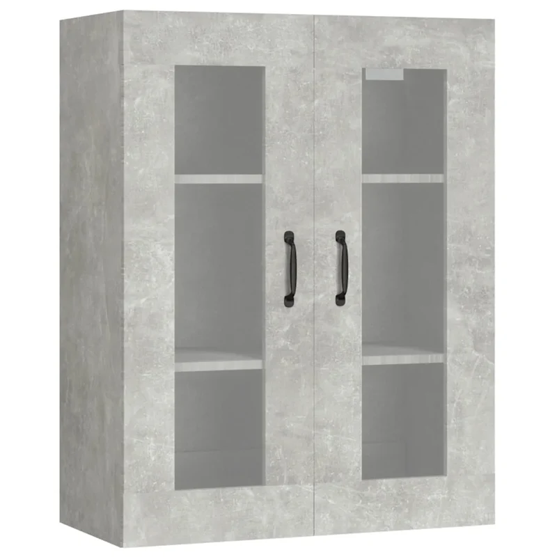 Armoire murale suspendue pratique rangement design moderne 69 x 34 x 90 cm en bois gris béton 02_0048026