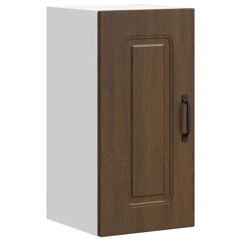 Armoire murale de cuisine moderne espace de rangement 30 x 31 x 60 cm en bois d'ingénierie chêne marron 02_0049967