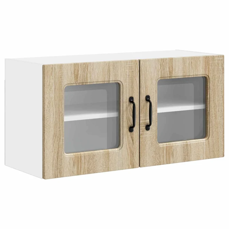 Armoire murale de cuisine moderne rectangulaire 80 x 31 x 40 cm grande capacité en bois d'ingénierie chêne sonoma 02_0053625